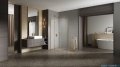 New Trendy Nesta Gold Brushed kabina 80x100x200 cm lewa wspornik równoległy złoto szczotkowane/szkło przejrzyste K-4403