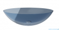 Besco Anya Blue Wave + maskownica biała umywalka nablatowa 50x35x15cm #UMA-50-BWW
