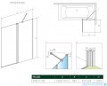 Radaway Nes Pnd II parawan nawannowy 100cm prawy przejrzyste 10009100-01-01R