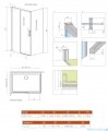 Radaway Idea Gold Kdj kabina 130x70cm lewa złoty połysk/szkło przejrzyste 387043-09-01L/387048-09-01R
