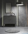 Oristo Siena szafka z umywalką 120x50x46 czarny mat OR45-SD2S-120-8/UME-AM-120-92-C