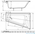 Massi Furdo wanna asymetryczna 160x100 cm prawa MSWT-FU-001160100P