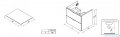 rysunek techniczny Oristo Siena szafka z blatem 60x50x45cm biały połysk OR45-SD2S-60-1/OR00-BU-60-1