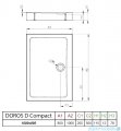 Radaway Doros D Compact Stone brodzik 100x80 kaszmirowy SDRD1080-05-84S
