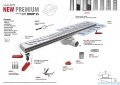 Wiper New Premium Tivano Odpływ liniowy z kołnierzem 100 cm syfon drop 35 mat 500.0098.03.100