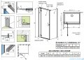 Radaway Essenza 8 Gold Kdj kabina 110x110cm lewa złoty połysk/szkło przejrzyste 10480712-01-01L/10470337-09-01L/10113110-01-01