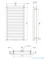 Excellent Brego 91x50 grzejnik łazienkowy czarny mat GREX.BR91.BL