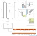 Radaway Idea Kdj kabina 110x70cm lewa szkło przejrzyste 387041-01-01L/387048-01-01R
