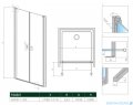 Radaway Nes DWD I drzwi wnękowe 120cm szkło przejrzyste 10027120-01-01