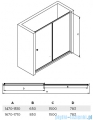 Besco Duo Slide II drzwi nawannowe 150x150cm DDS-II-150