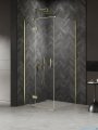 New Trendy Nesta Light Gold kabina 110x100x200 cm lewa wspornik równoległy złoty połysk/szkło przejrzyste K-4511