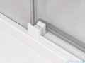 SanSwiss Cadura White Line drzwi przesuwne 120cm jednoskrzydłowe lewe z polem stałym profile biały mat CAS2G1200907