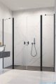 Radaway Nes Black Dwd II drzwi wnękowe 150cm W1 czarny mat/szkło przejrzyste 10037093-54-01/10041057-54-01