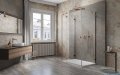 Radaway Essenza Pro Brushed Copper Kdj+S kabina 100x110x100cm lewa szczotkowana miedź 10097311-93-01L/10098100-01-01/10098100-01-01