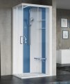 Novellini Skill 2A kabina z hydromasażem prawa jasno szara 120x80 SKIA129DT1F-1AN1