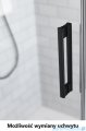 Radaway Idea 8 QL Black Kdj kabina 110x90cm prawa czarny mat/szkło przejrzyste 10550567-54-01R/10350503-01-01/10360090-01-01L