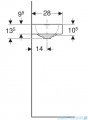 Geberit iCon umywalka wisząca, z półką po lewej stronie 38 x 28 cm 124836000
