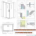 Radaway Idea Kdj Brushed Nickel kabina 120x110cm lewa szczotkowany nikiel 387042-91-01L/387053-91-01R