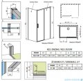 Radaway Idea Kdj Brushed GunMetal kabina 130x120cm prawa szczotkowany grafit 387043-92-01R/387054-92-01L