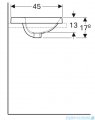 Geberit VariForm Umywalka prostokątna z przelewem 55x45 cm KeraTect 500.740.00.2