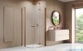 Radaway Nes Brushed Copper KDD B / KDD II kabina 100x100cm prawa szczotkowana miedź przejrzyste 10024100-93-01R/10016100-93-01L