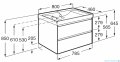 Roca Ona Unik zestaw szafka z umywalką 80x46x64 ZIELONY MAT A851691513