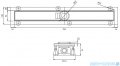 Omnires Lowfix odpływ liniowy z maskownicą do wklejenia płytek 70 cm srebrny LOWFIX70TSL