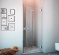 Radaway Carena DWB Drzwi prysznicowe 90 prawe szkło brązowe + brodzik Delos C + Syfon