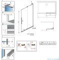 Radaway Furo SL Brushed Copper kabina Walk-in 110x200cm prawa szczotkowana miedź 10306588-93-01R/10110544-01-01