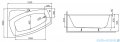 Polimat Frida wanna asymetryczna 150x100 lewa + obudowa + syfon 00974/00361/19975