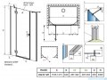 Radaway Essenza Black Dwjs drzwi wnękowe 120cm lewe szkło przejrzyste 1385031-54-01L/1384090-01-01