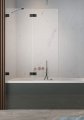 Radaway Essenza Pro Black Pnd II parawan nawannowy 140cm lewy czarny mat/szkło przejrzyste 10102140-54-01L