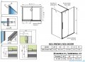Radaway Furo Kdj Brushed Nickel kabina 100x100cm prawa szczotkowany nikiel 10104522-91-01R/10110480-01-01/10113100-01-01