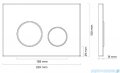 Oltens Lule przycisk spłukujący do WC chrom czarny mat 57102300
