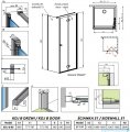Radaway Fuenta Kdj B kabina 80x110cm prawa chrom połysk szkło przejrzyste 1384081-01-01R/1384053-01-01