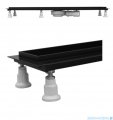 Schedpol Base-Low Black odpływ liniowy z maskownicą Steel 100x8x7cm czarny OLSL100/CST-LOW