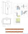 Radaway Idea Gold Kdj kabina 130x100cm lewa złoty połysk/szkło przejrzyste 387043-09-01L/387052-09-01R