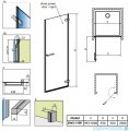 Radaway Arta Dwj I drzwi wnękowe 100cm prawe szkło przejrzyste 386073-03-01R