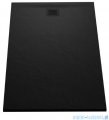 New Trendy Mori brodzik prostokątny z konglomeratu 120x80x3 cm czarny B-0405