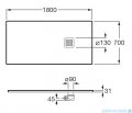 Roca Terran 180x70cm brodzik prostokątny konglomeratowy biały AP1017082BC01100