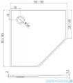 New Trendy Nex Shade brodzik konglomeratowy pięciokątny 90x90x3,5 cm beżowy B-0483