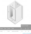New Trendy Alta drzwi prysznicowe 80cm przejrzyste D-0087A