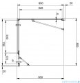 Omnires Manhattan kabina prostokątna 80x90cm szkło przejrzyste MH8090CRTR