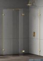 New Trendy Eventa Gold Shine kabina walk-in 140x80x200 cm z dodatkową ścianką przejrzyste EXK-4891/EXK-4864