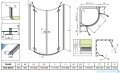 Radaway Almatea PDD E Kabina półokrągła 90x80 szkło przejrzyste 30532-01-01N