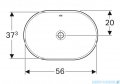 Geberit VariForm Umywalka owalna wpuszczana w blat 60x40cm KeraTect 500.728.00.2