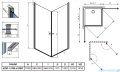 Radaway Eos KDD I kabina prysznicowa 100x100 przejrzyste 137223-01-01