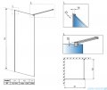 Radaway Modo New Gold II kabina Walk-in 95x200 złoty połysk/szkło przejrzyste 389095-09-01
