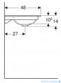 Geberit One Umywalka meblowa bez otworu na baterię 105x48cm KeraTect 505.011.01.4