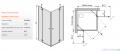 Sanplast kabina narożna kwadratowa KN4/FREE-80 80x80x195 cm przejrzyste 600-260-0200-42-401
